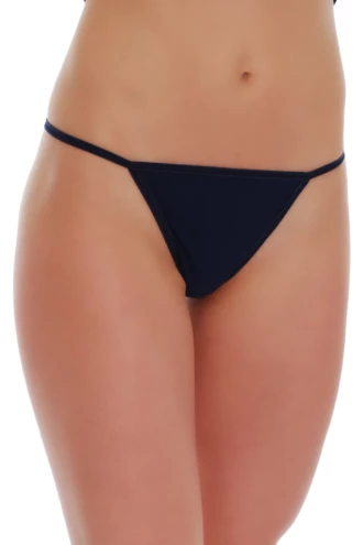 Fine microfiber G-string with a minimal string back, an invisible everyday pick under fitted clothing.