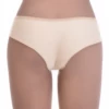 Smooth microfiber boyshort briefs for women with lace hips, flat seam-free seat and full back coverage.