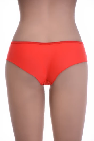 Microfiber boyshorts from Tiara Galiano with lace side panels and a smooth flat front, a squared-leg everyday cut.