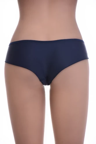 Smooth microfiber boyshorts by Tiara Galiano with lace at the hips, a half-lace half-no-show everyday shape.