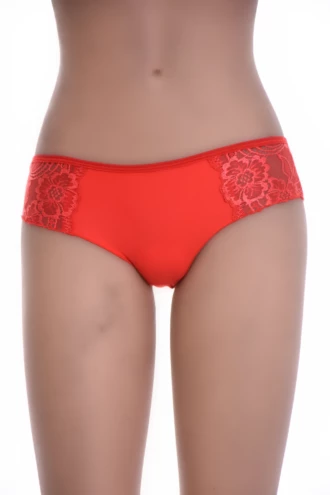 Smooth microfiber boyshorts with floral lace hips, a no-show seat that stays invisible under leggings.