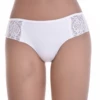 Women's microfiber boyshorts by Tiara Galiano with floral lace hip panels over a smooth seam-free microfiber body.