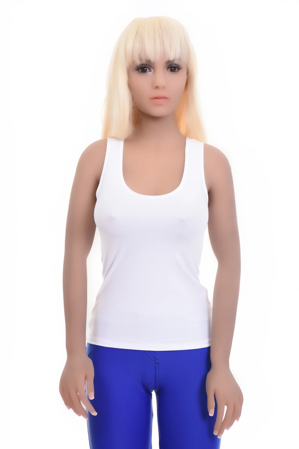 Racerback microfiber tank with straps hidden under wider necklines, a smooth base under fitted clothing.