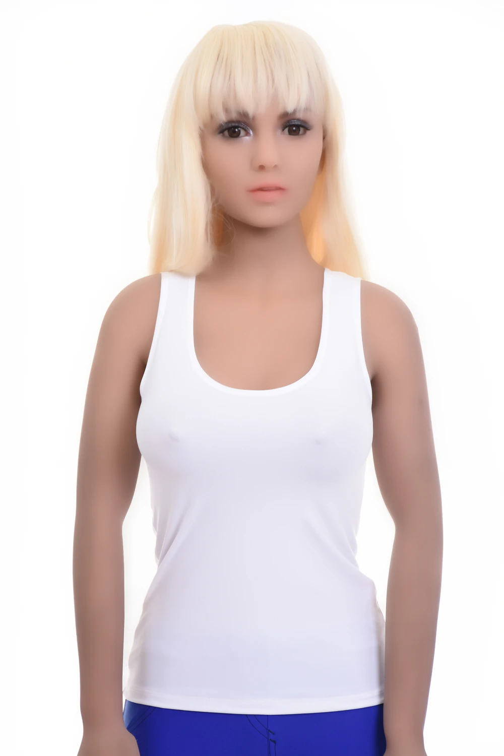 Women's microfiber tank top with wide straps and a scoop neckline in a smooth slim cut.