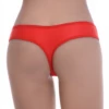 Low-rise microfiber thong in a fine smooth knit that sits flat on the hip with no visible lines.