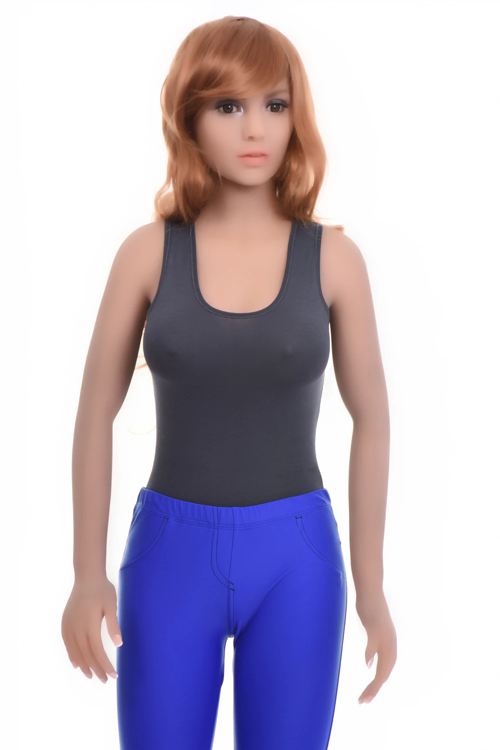 Women's racerback cotton-blend bodysuit with scoop neck, a clean sporty layer for daily wear.