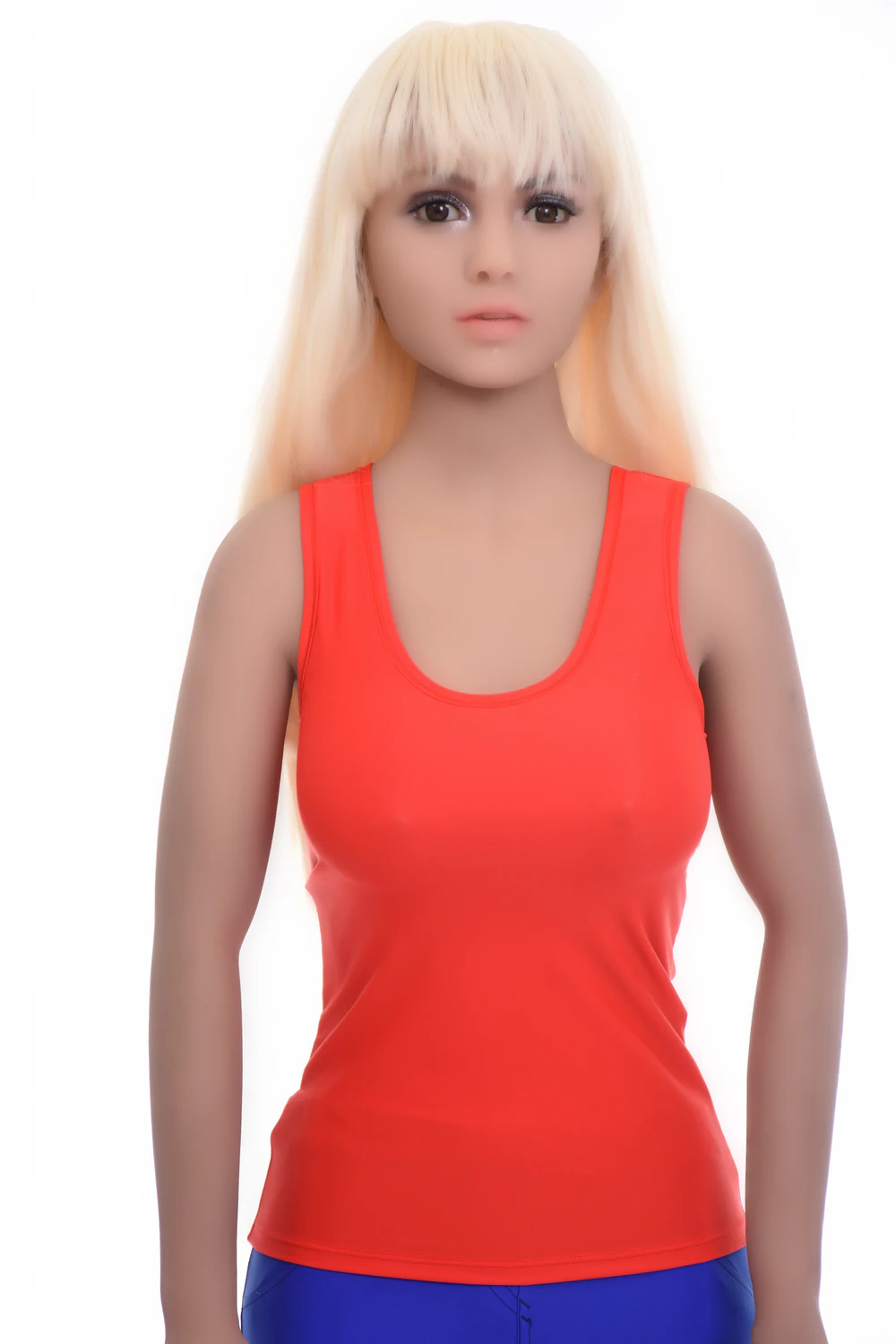 Smooth sleeveless microfiber tank with racerback straps and a low scoop, an easy base under wider necklines.