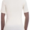 Slim cotton-blend tee with a high mock neck and short sleeves, a clean body-skimming everyday layer.