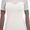 Slim cotton-blend tee with soft stretch, a round neck and short sleeves that lies flat for layering.