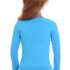 Slim cotton long-sleeve tee with a scoop neckline, breathable and comfortable against the skin.