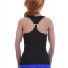 Slim cotton tank with a low scoop neckline and wide racerback straps, soft and breathable against the skin.