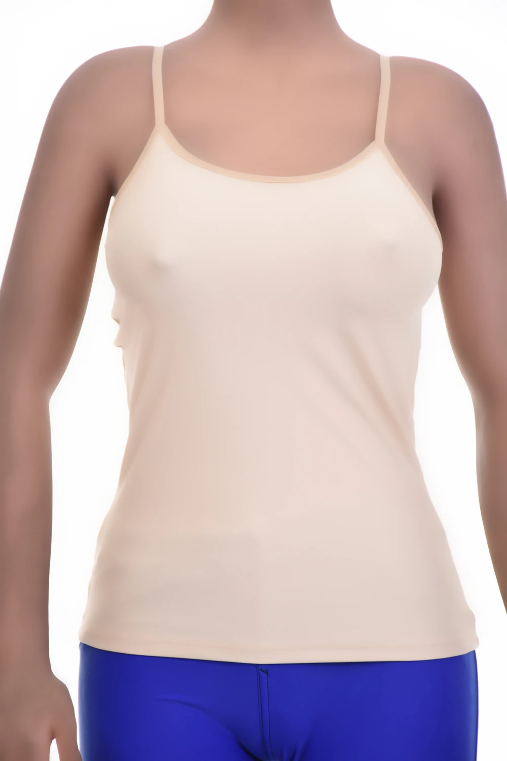 Slim fine microfiber camisole with a delicate scoop neckline and spaghetti straps, smooth against the skin.