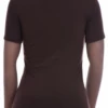Slim fitted cotton tee with a neat mock neck that sits high at the throat, soft and close against the skin.