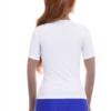 Slim microfiber tee with a low scoop neck and short sleeves, light and smooth against the skin.