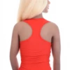 Slim racerback microfiber tank with stretch and a scoop neckline, smooth against the skin for layering.