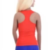 Women's smooth microfiber racerback tank with a scoop neck, slim stretch fit for everyday layering.