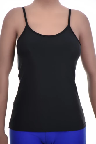 Smooth microfiber scoop-neck camisole that sits flat under fitted clothing, a fine layer with a little stretch.