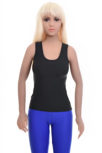 Smooth microfiber scoop-neck tank with wide racerback straps and stretch for a close everyday fit.