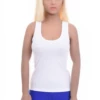 Smooth microfiber scoop-neck tank that sits flat under fitted clothing, a slim layer with a little stretch.