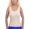 Women's smooth microfiber tank with wide straps and a scoop neck, a slim base under fitted tops.