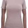 Soft breathable cotton tee with a close slim fit, a mock neck and short sleeves for daily layering.