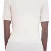 Soft fitted cotton-blend tee with a scoop neckline and short sleeves, comfortable and light for daily wear.