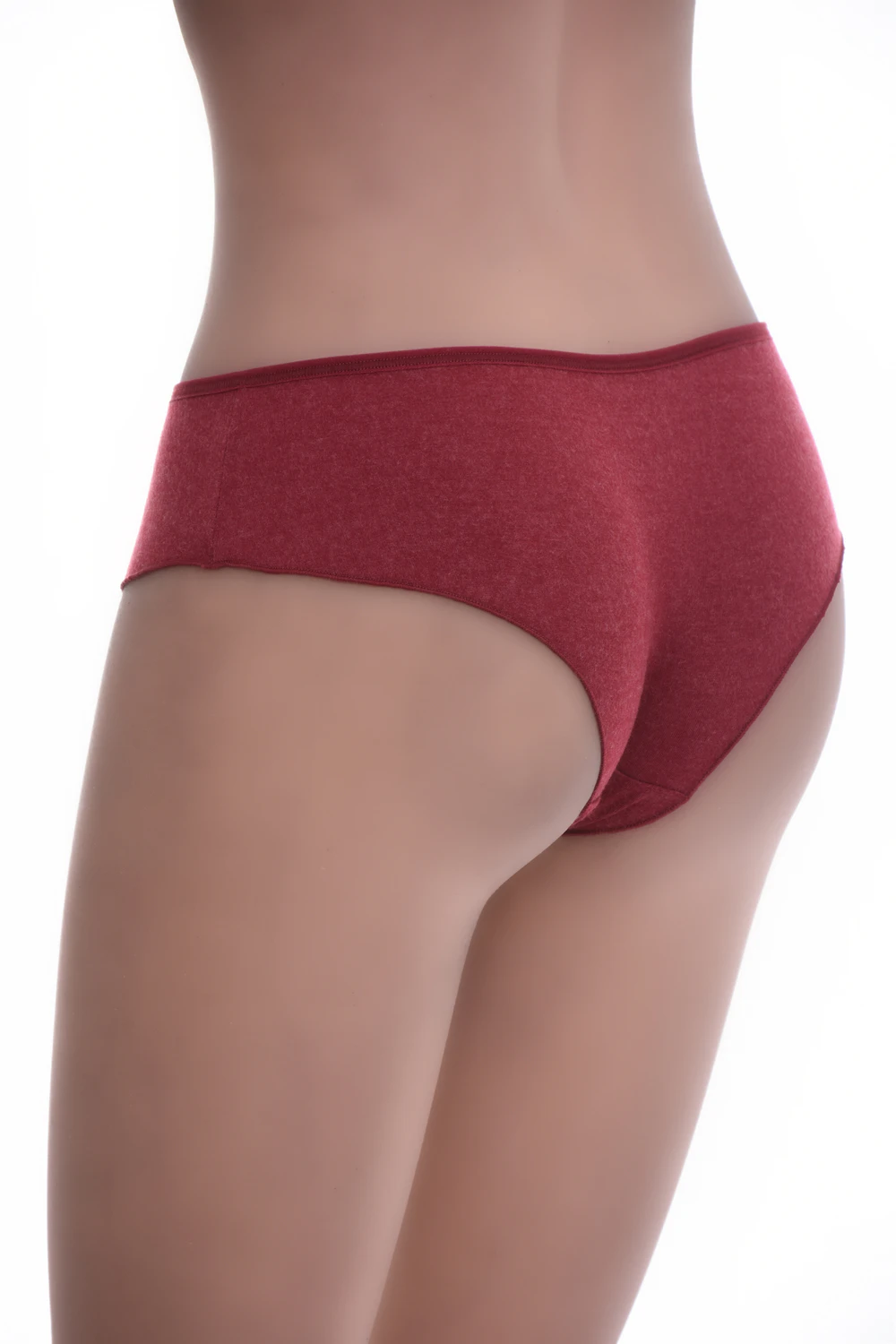 Soft wool-blend women's boyshorts with a squared leg and smooth low waistband, breathable everyday warmth for colder months.