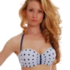 Balconette bikini top in polyamide with a tie-back band and softly gathered center, quick-drying with structured cups.