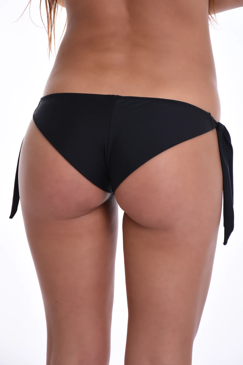 Tiara Galiano black cheeky bottom in light smooth Italian swim fabric with the stretch to sit close.