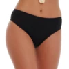 Simple black mid-rise swim bottom from Tiara Galiano, quick-drying and comfortable with a clean solid finish.