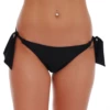 Tiara Galiano black swim bottom in light smooth Italian fabric with the stretch to sit close and a quick dry.