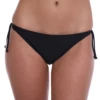 Versatile black tie-side swim bottom from Tiara Galiano, light and smooth with stretch to sit close to the body.