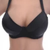 Black underwire bikini top with molded cups for a smooth rounded shape and a clean finish with no visible outline.