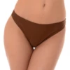 Tiara Galiano brown pull-on swim bottom in a warm sun-friendly neutral, light and quick-drying with a cheeky back.