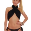 Tiara Galiano brown swim bottom in light smooth Italian fabric with good stretch and a quick dry after a swim.