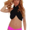 Sweet candy pink boyshort swim bottom that pulls on with no ties, a sporty short-leg cut that dries quickly out of the water.