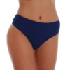 Deep dark blue bikini bottom with smooth sides that sits close to the skin and holds its shape in water.