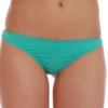 Emerald Brazilian thong bottom with lower rear coverage, a polished jewel-green pick for long days in the sun.