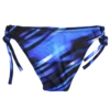 Cobalt brushstroke girls' swim bottom with adjustable side ties, soft light quick-drying polyamide for the pool or beach.