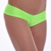Green low-rise boyshort with a short leg and cheeky back, stretchy and summery for warm days by the water.