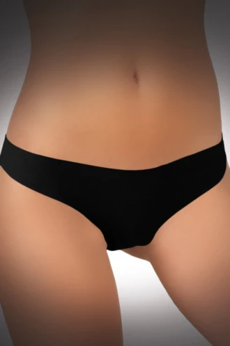 JADEA cotton-blend Brazilian panties with a smooth laser-cut finish and moderate back coverage, low-rise.