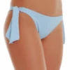 Light blue tie-side Brazilian bikini bottom with a V-shaped back and bow ties that knot to your own fit at each hip.