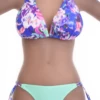 Mint green bikini bottom with adjustable side ties and standard coverage in quick-drying fabric.
