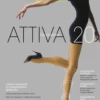 Sheer 20 denier OMSA Attiva support tights in black with light graduated compression for long days on your feet.