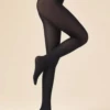 Warm 100 denier OMSA Lasticlana wool-blend tights with a dense knit that holds heat for cold-weather wear.