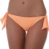 Tiara Galiano orange swim bottom in light Italian fabric, a bright warm orange that holds its own in full sun.