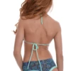 Paisley boyshort bikini bottom with full active-friendly coverage sitting low on the hip.