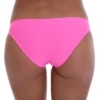 True pink pull-on swim bottom with moderate front coverage in smooth quick-drying fabric.