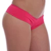 Solid raspberry pink boyshort bikini bottom with no ties, smooth flattering fit for the pool or beach.