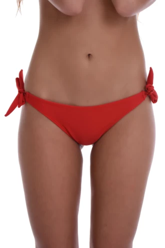 Tiara Galiano red cheeky bottom in light smooth Italian fabric with good stretch, a clean classic red for full sun.